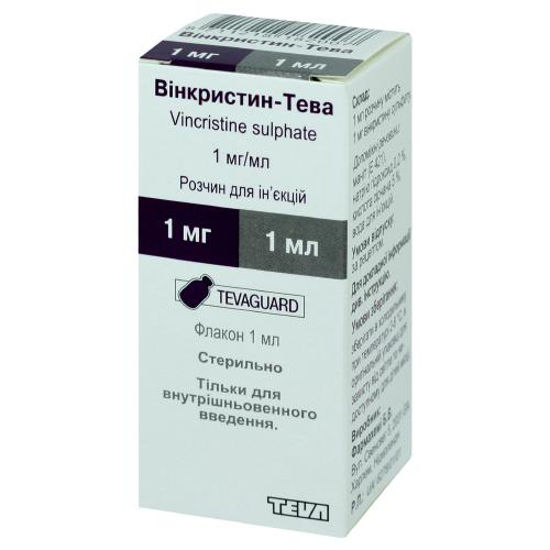 Вінкристин-Тева розчин для ін’єкцій 1 мг/мл флакон 1мл